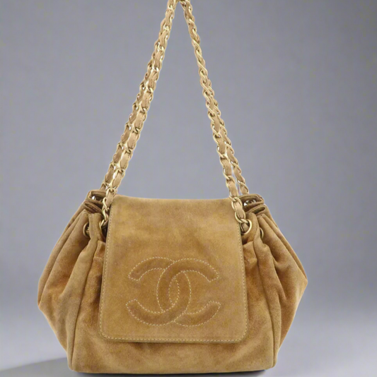 Chanel Mark Suede Chain Shoulder Bag (comes with original authentication card)