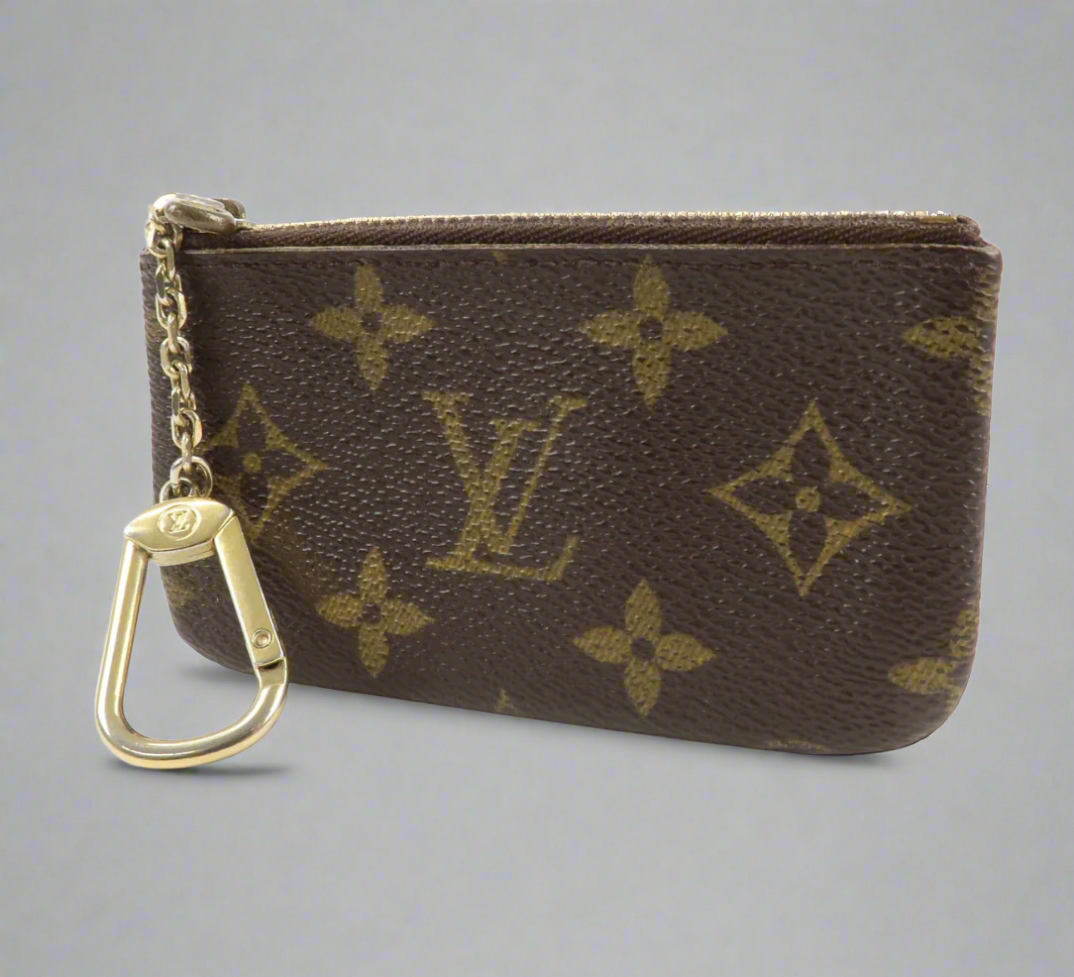 Louis Vuitton Monogram Coin Case Wallet Keychain