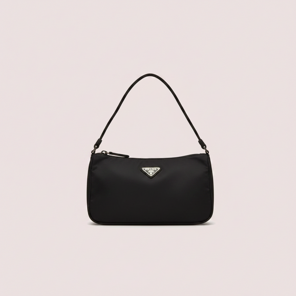 Prada Hand Nylon Black Silver