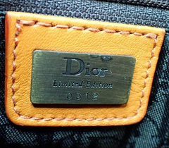 Christian Dior Laser Cut Floral Saddle Bag Orange & Red Calfskin