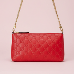 Gucci Red GG Chain Shoulder Bag