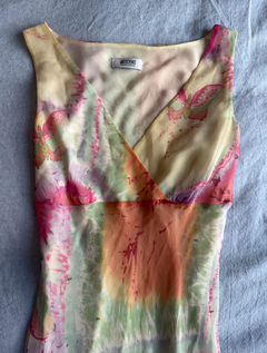 Moschino Cheap and Chic Vintage Silk Tie Dye Butterfly Dress