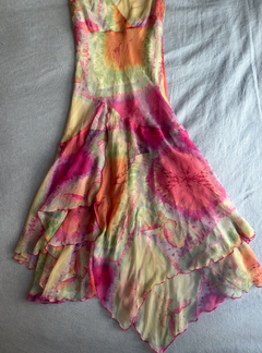 Moschino Cheap and Chic Vintage Silk Tie Dye Butterfly Dress