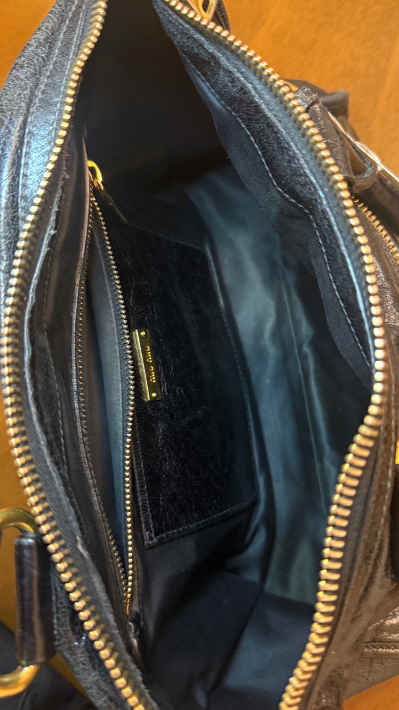 Miu Miu Black Vitello Bag