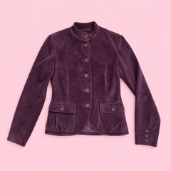 Vintage Caché Deep Purple Suede Jacket