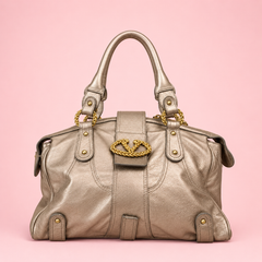 Valentino Metallic Leather Shoulder Bag