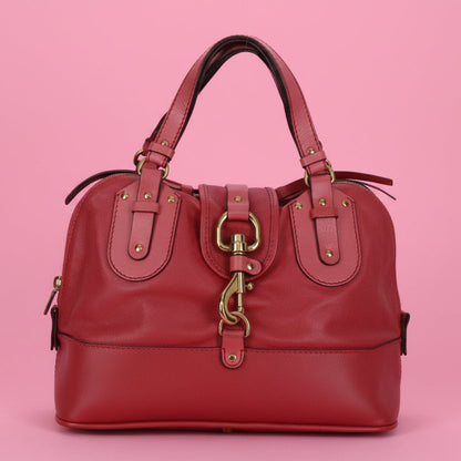 Chloe Pink Leather Kerala Top Handle Bag