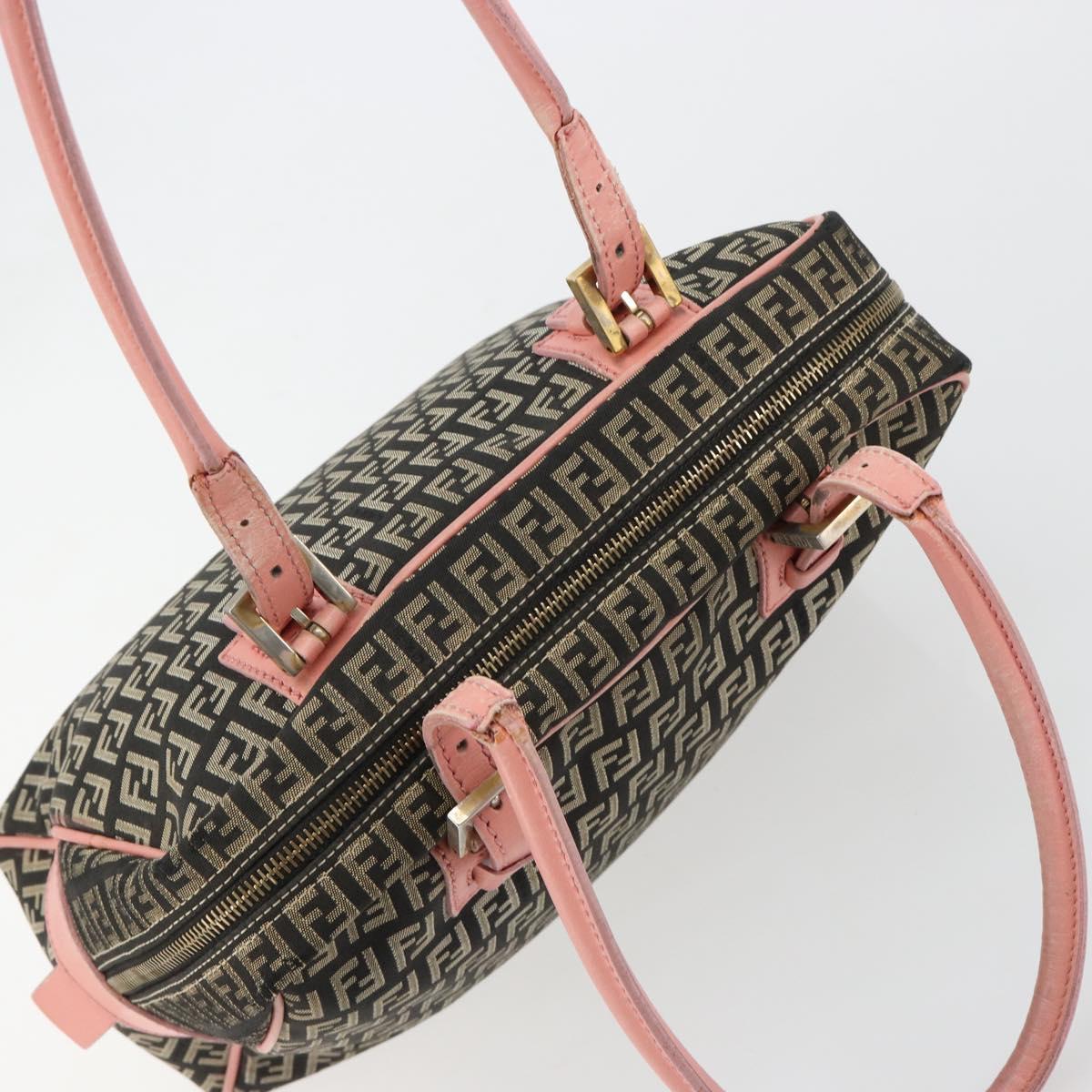 Fendi Zucchino Canvas Top Handle Bag Pink & Black – Seven Moods