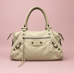 Balenciaga Cream Moto Bag 2-Way Shoulder & Top Handle