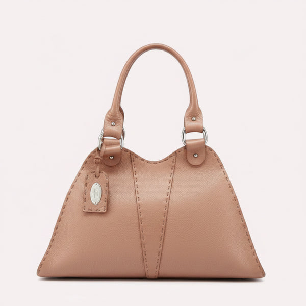 Fendi Selleria Leather Shoulder Bag in Blush