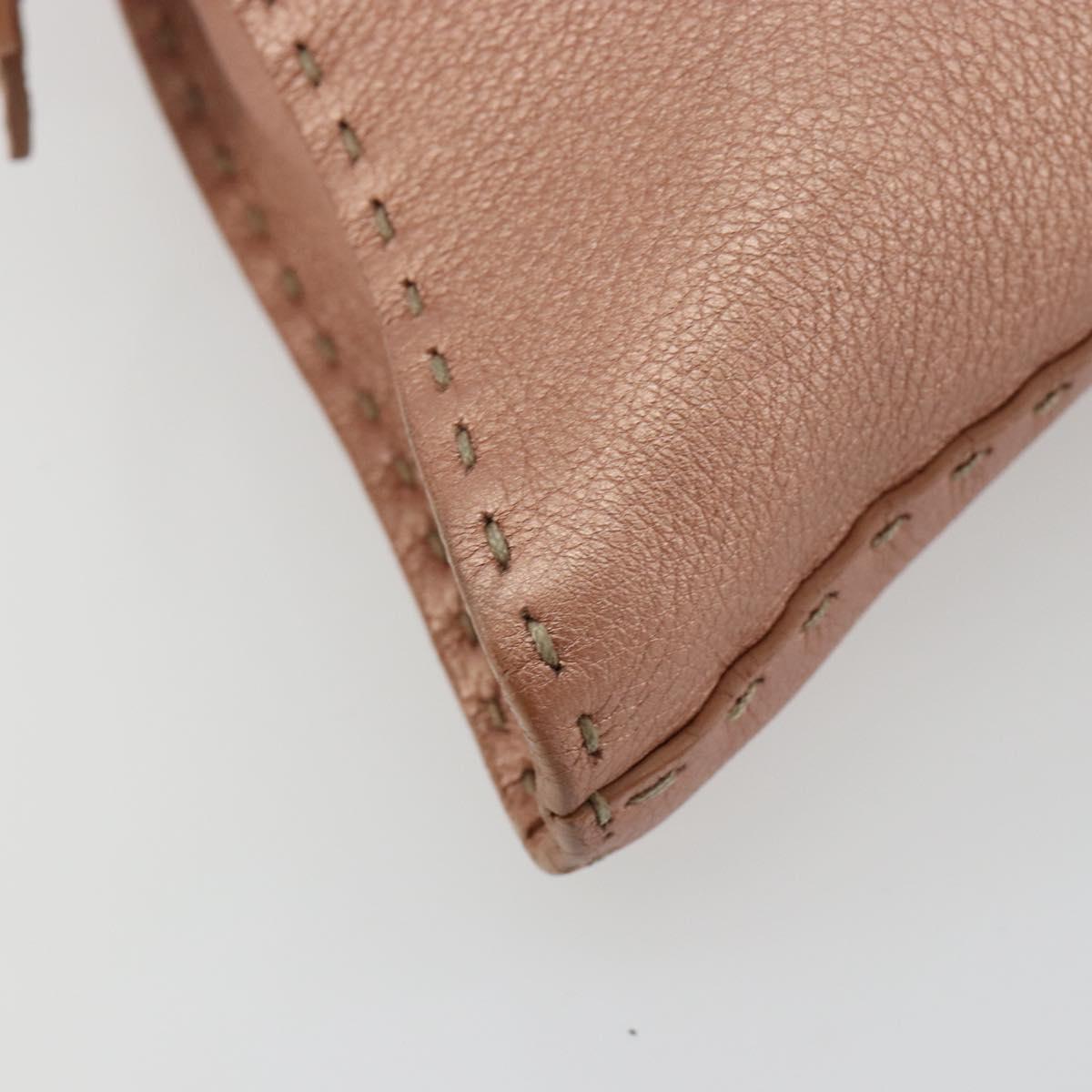 Fendi Selleria Leather Shoulder Bag in Blush