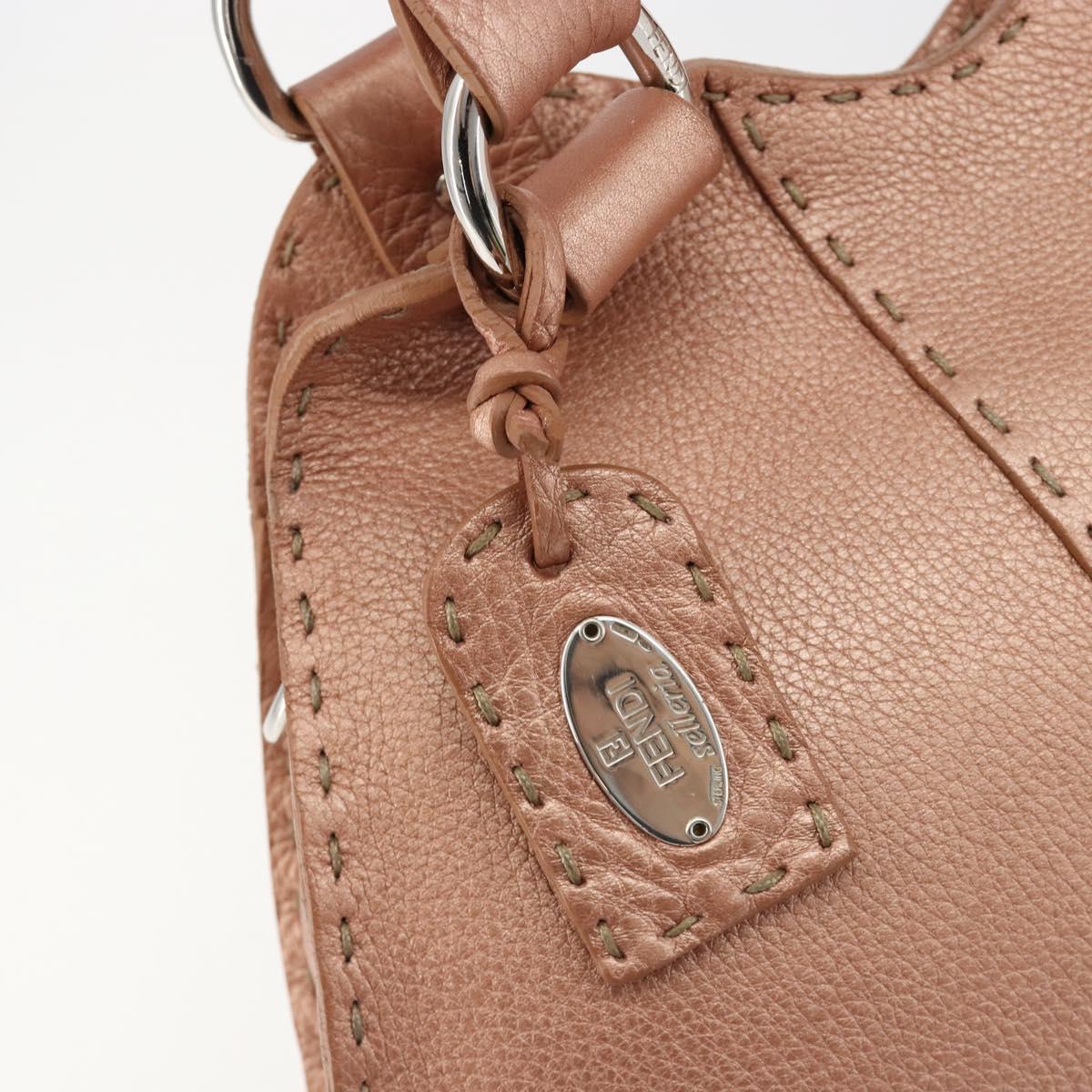 Fendi Selleria Leather Shoulder Bag in Blush