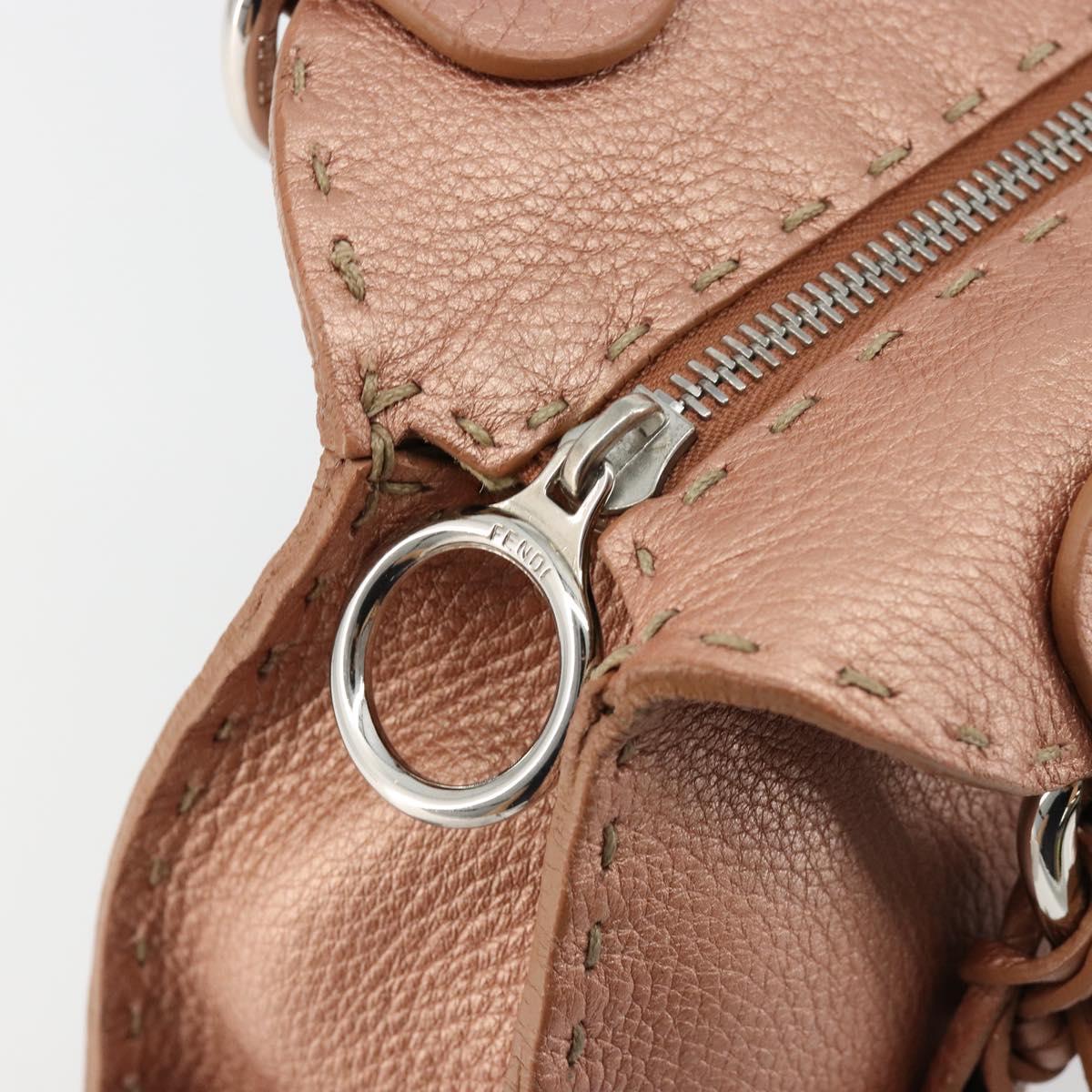 Fendi Selleria Leather Shoulder Bag in Blush