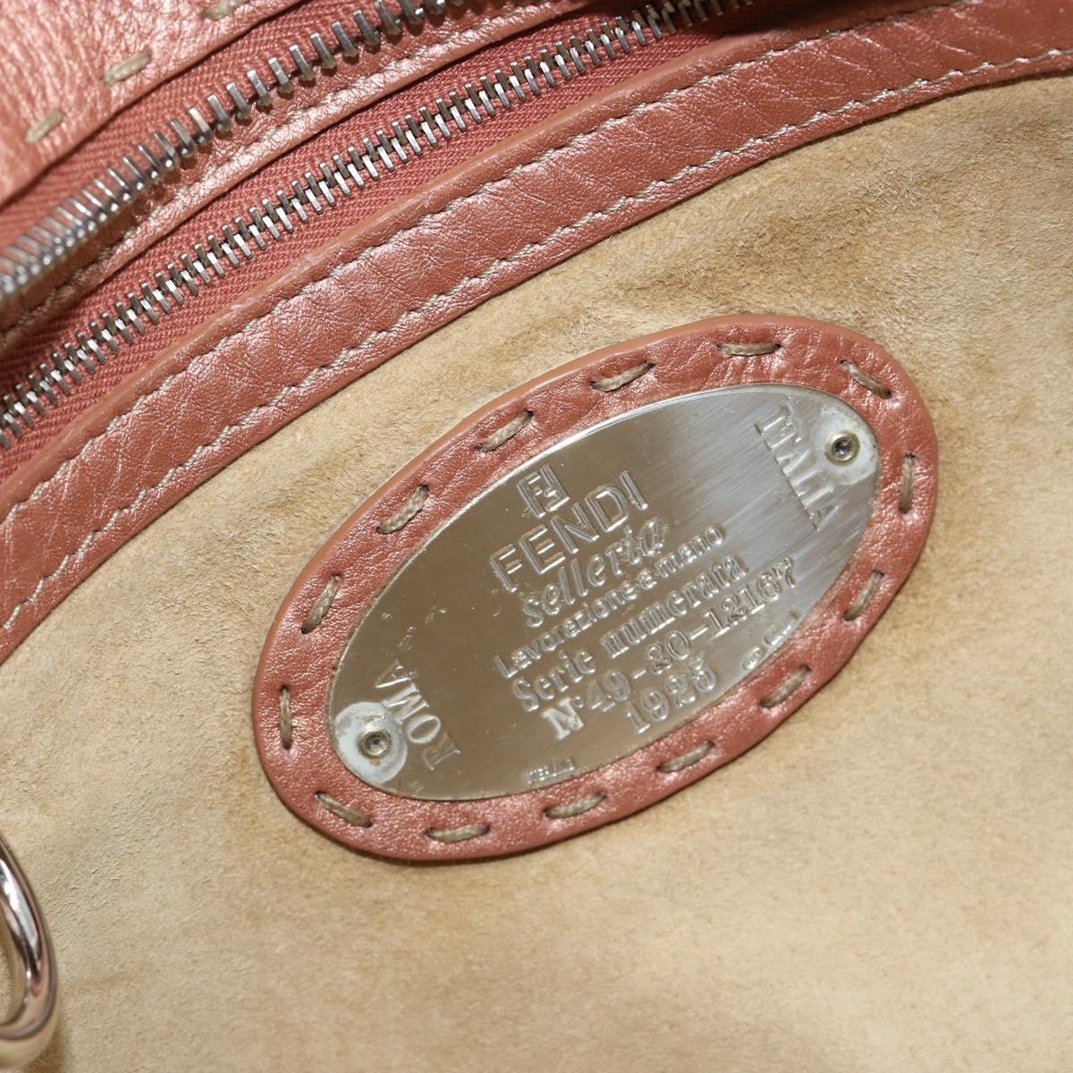 Fendi Selleria Leather Shoulder Bag in Blush