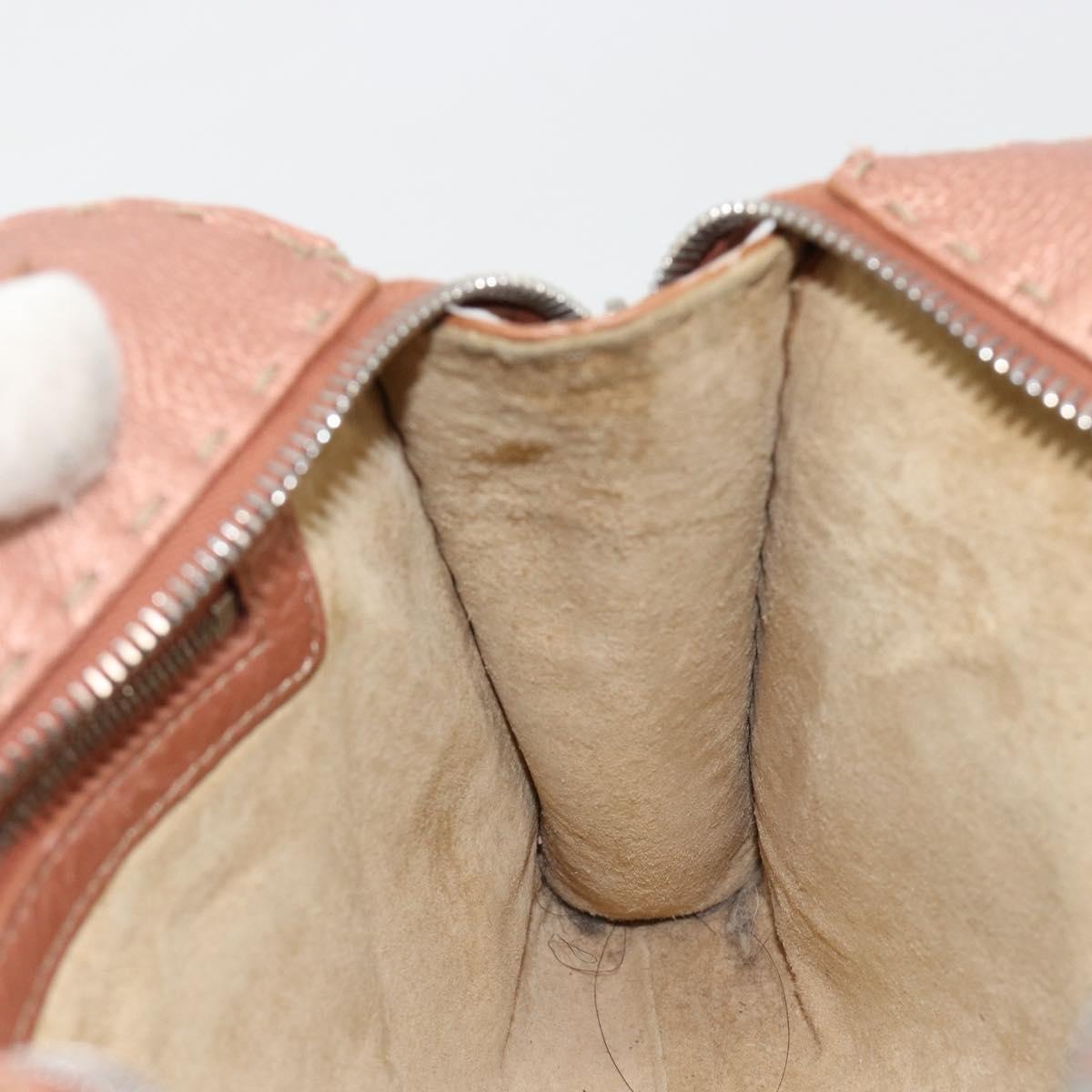 Fendi Selleria Leather Shoulder Bag in Blush