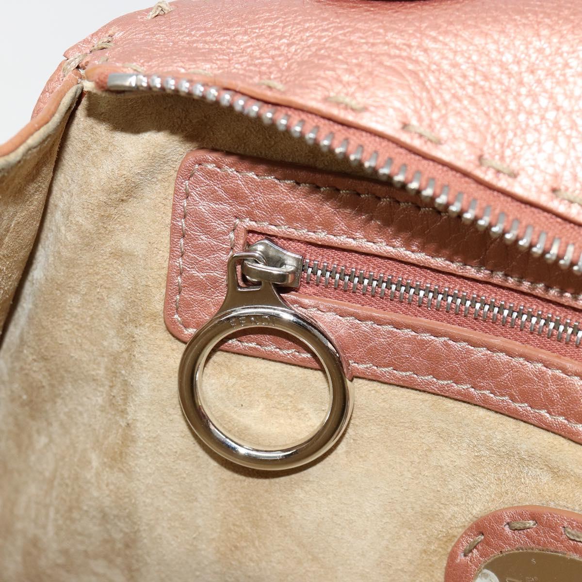 Fendi Selleria Leather Shoulder Bag in Blush