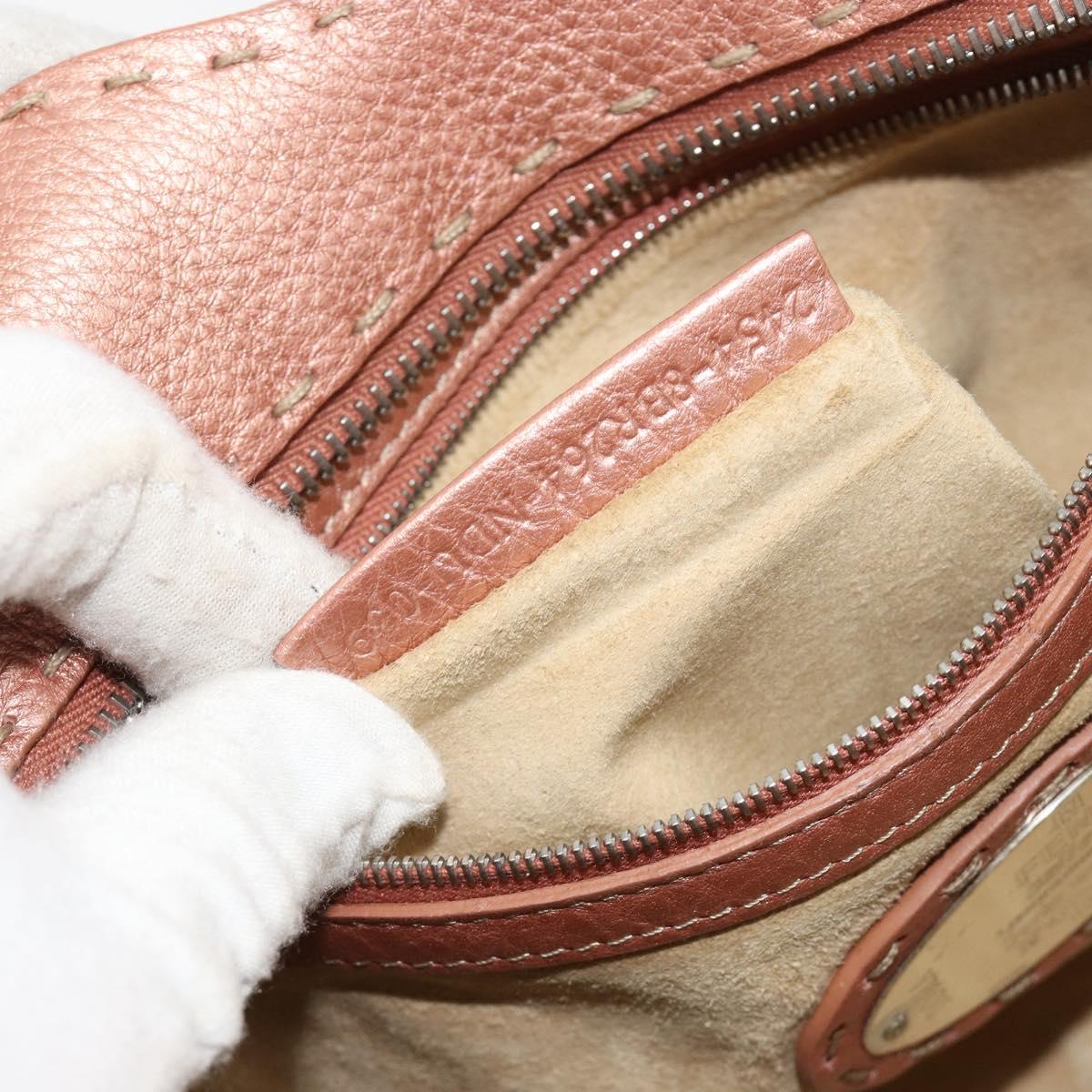 Fendi Selleria Leather Shoulder Bag in Blush