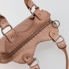 Fendi Selleria Leather Shoulder Bag in Blush