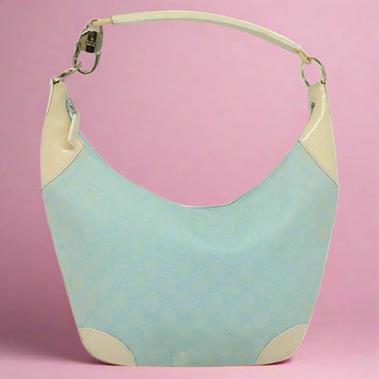 Gucci GG Canvas Hand Bag Baby Blue