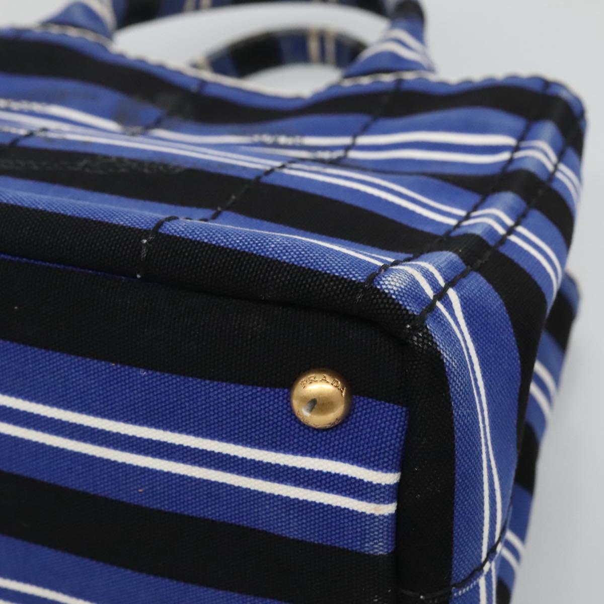 Prada Canapa Blue Canvas Handbag