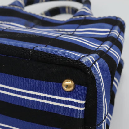 Prada Canapa Blue Canvas Handbag