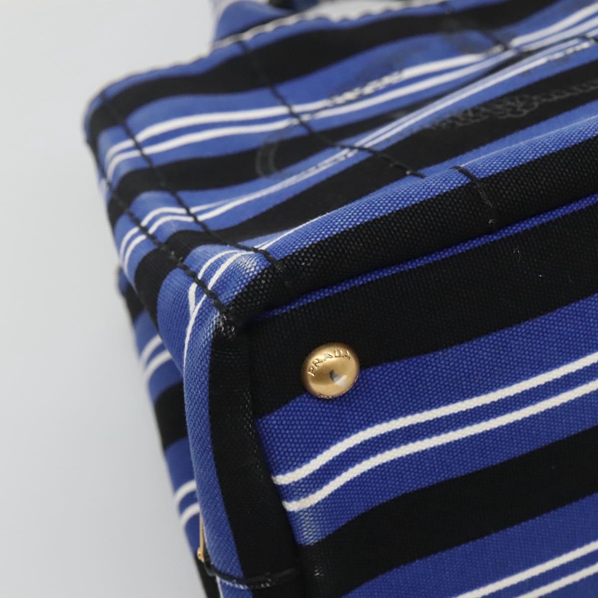 Prada Canapa Blue Canvas Handbag