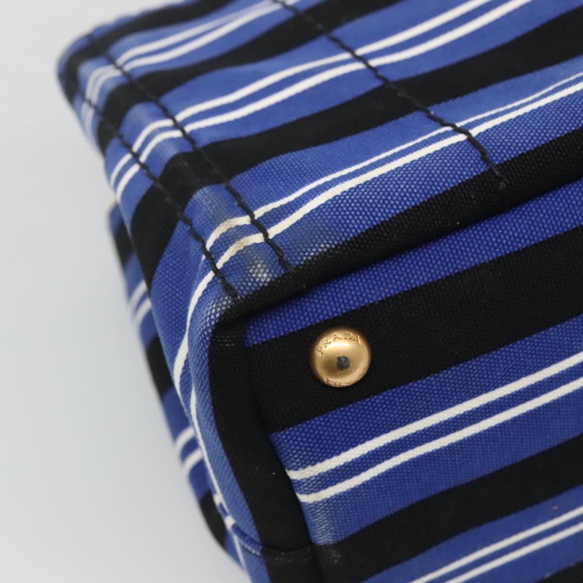 Prada Canapa Blue Canvas Handbag
