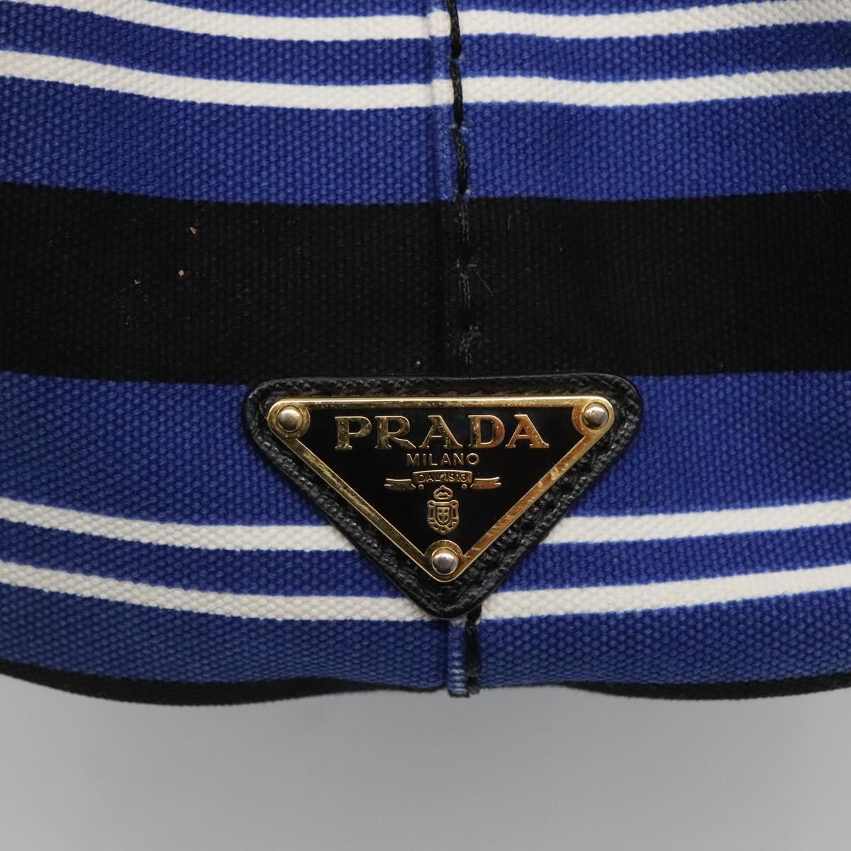 Prada Canapa Blue Canvas Handbag