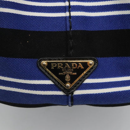 Prada Canapa Blue Canvas Handbag