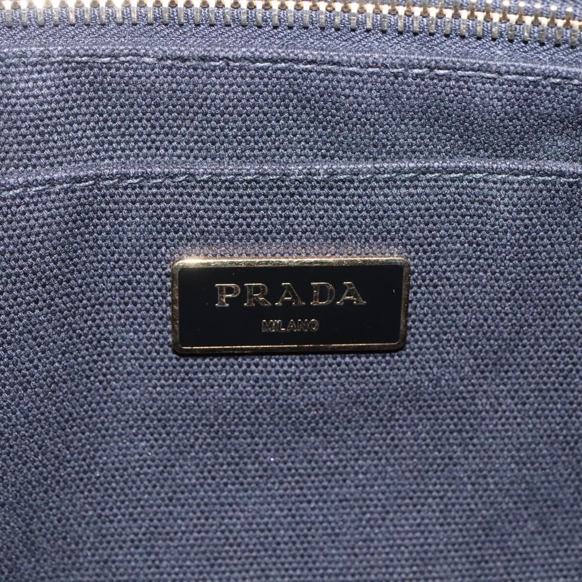 Prada Canapa Blue Canvas Handbag