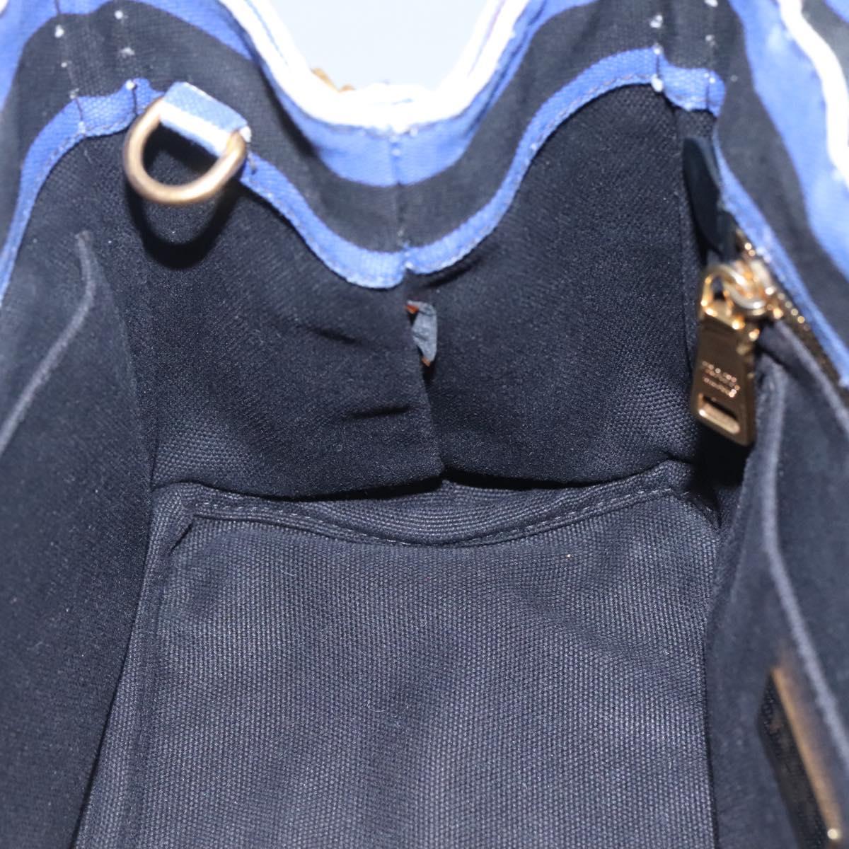Prada Canapa Blue Canvas Handbag