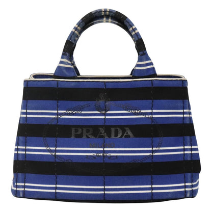 Prada Canapa Blue Canvas Handbag