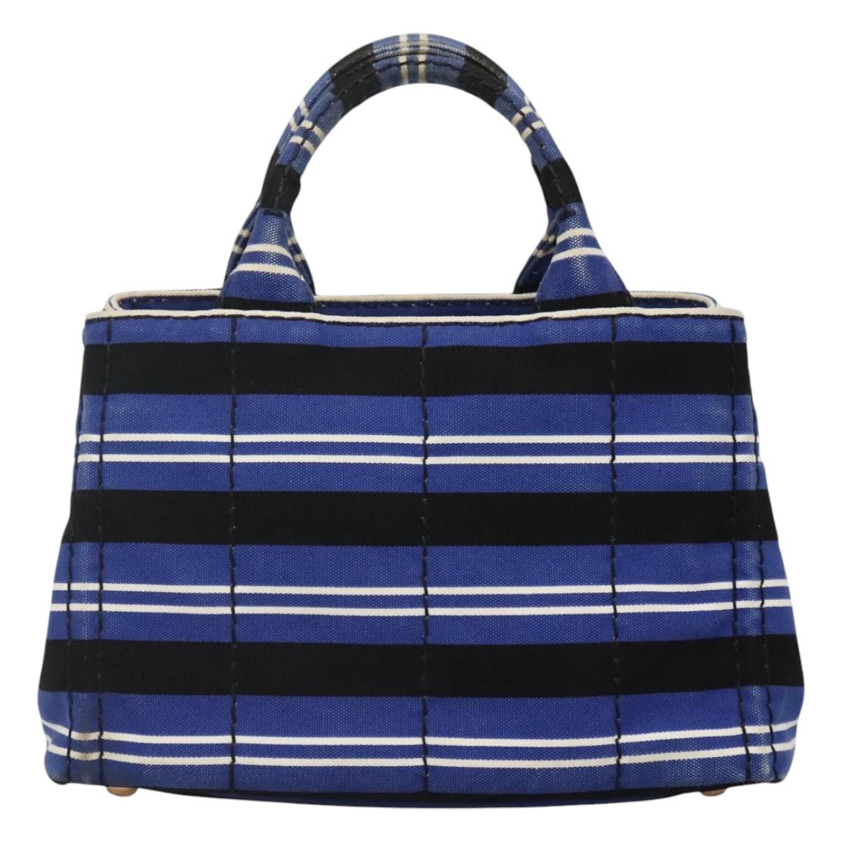 Prada Canapa Blue Canvas Handbag