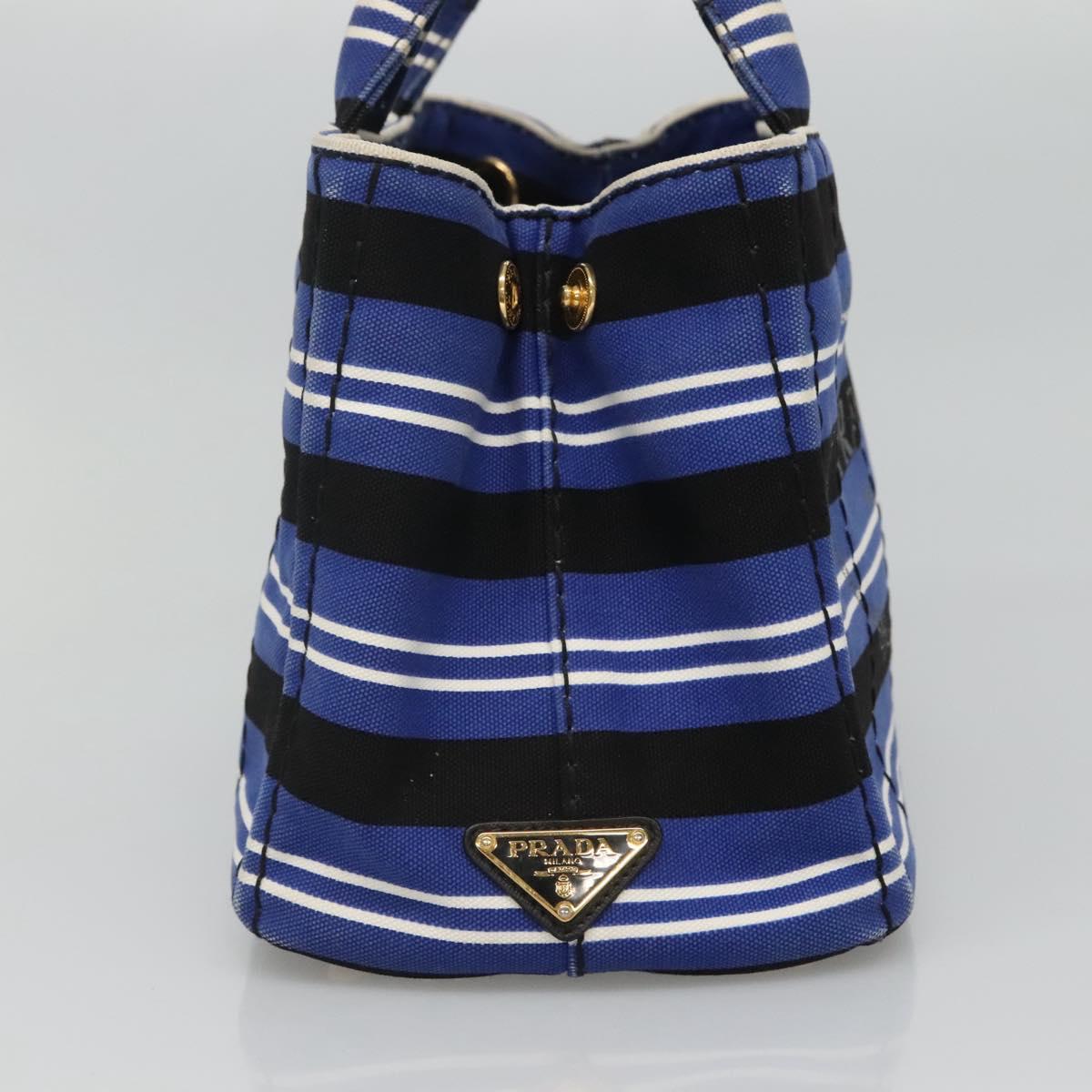 Prada Canapa Blue Canvas Handbag