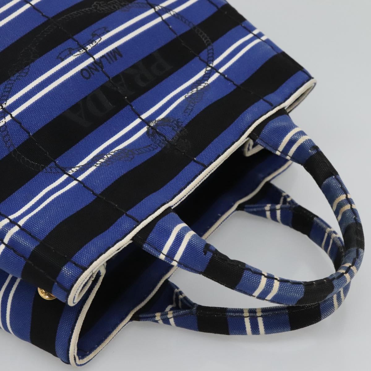 Prada Canapa Blue Canvas Handbag