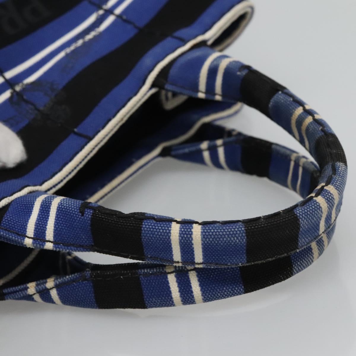 Prada Canapa Blue Canvas Handbag