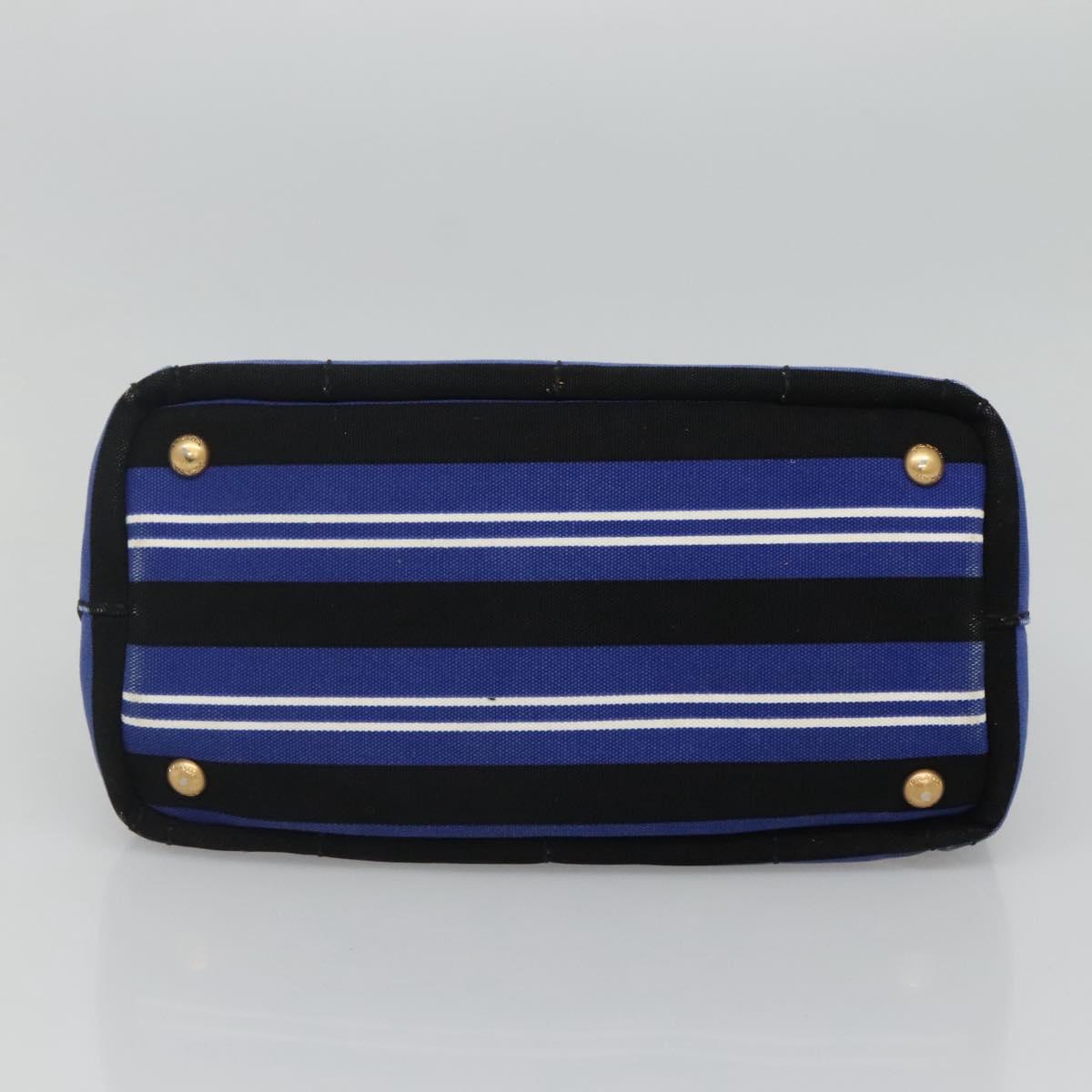 Prada Canapa Blue Canvas Handbag