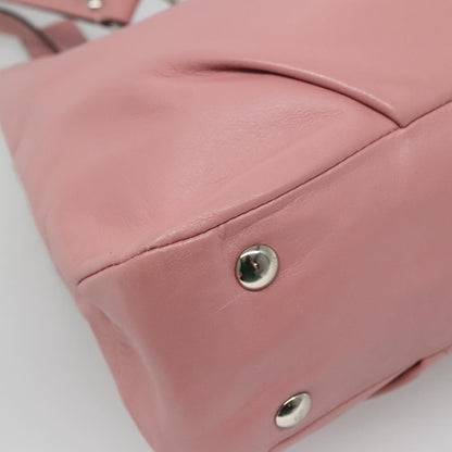 Coach Hand Bag Leather Pink
