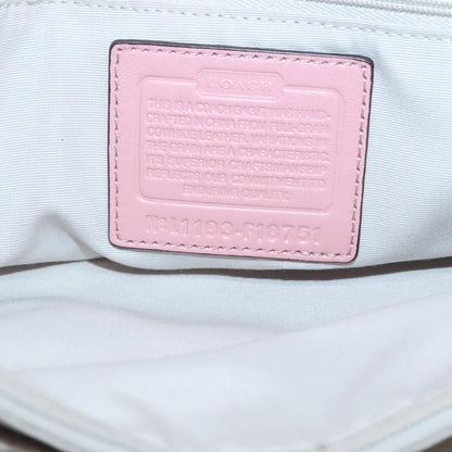 Coach Hand Bag Leather Pink