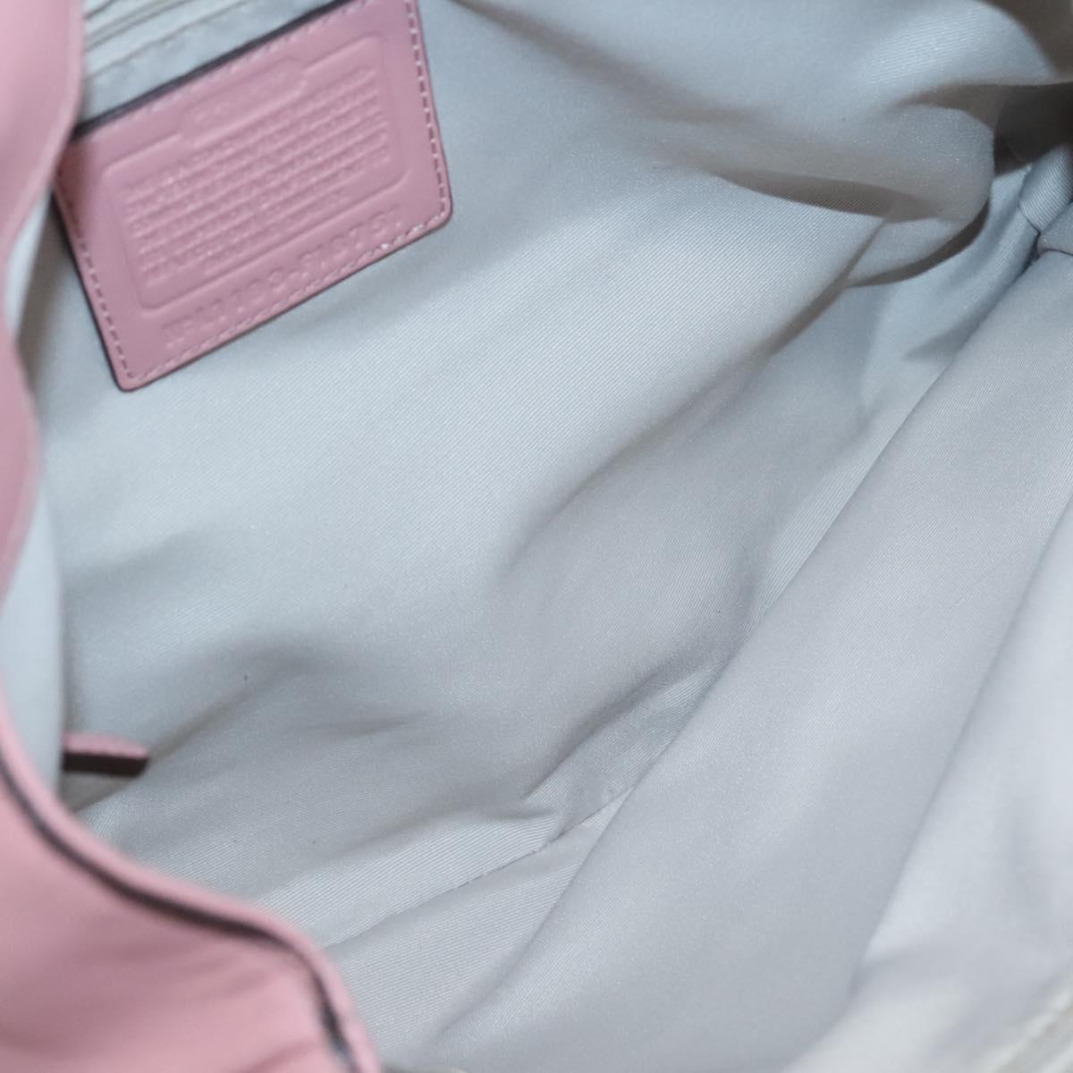 Coach Hand Bag Leather Pink