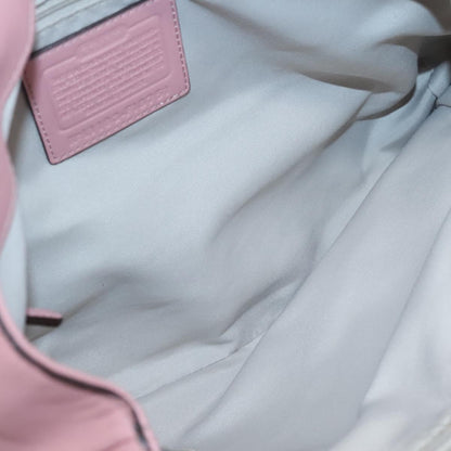 Coach Hand Bag Leather Pink