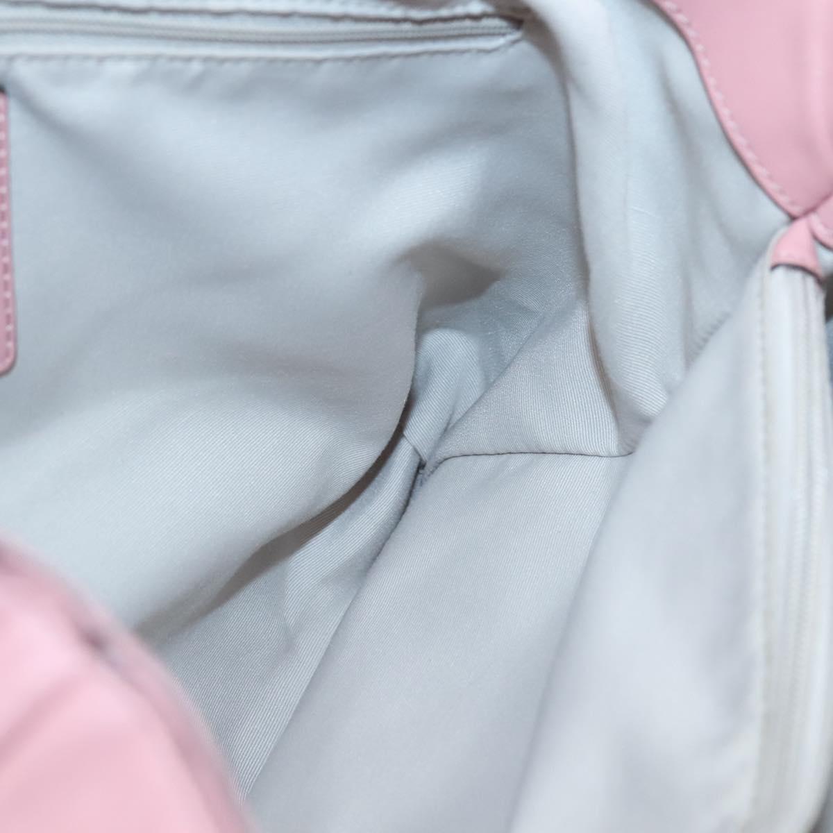 Coach Hand Bag Leather Pink