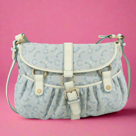Celine Macadam Canvas Light Blue