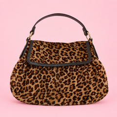 Fendi Jumbo Chef Leopard Pony Hair Hobo Bag