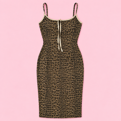 Fendi Leopard Print Midi Dress