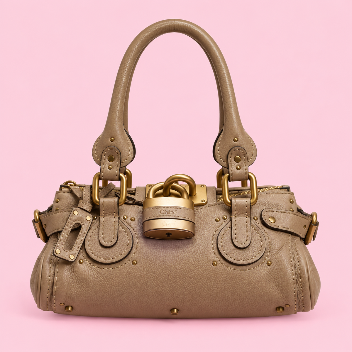 Chloé Mini Paddington Tan Leather Satchel Bag