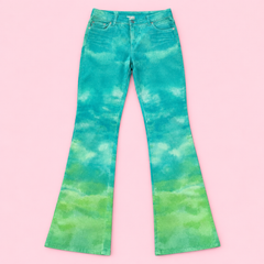 Cavalli Jeans Gradient Tie-Dye Flare Jeans