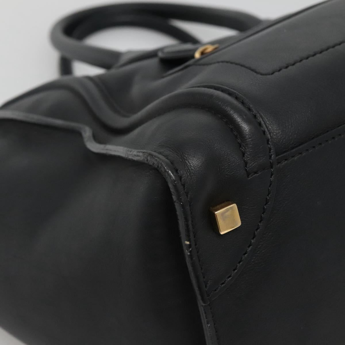 Celine Luggage Mini Shopper Leather Black