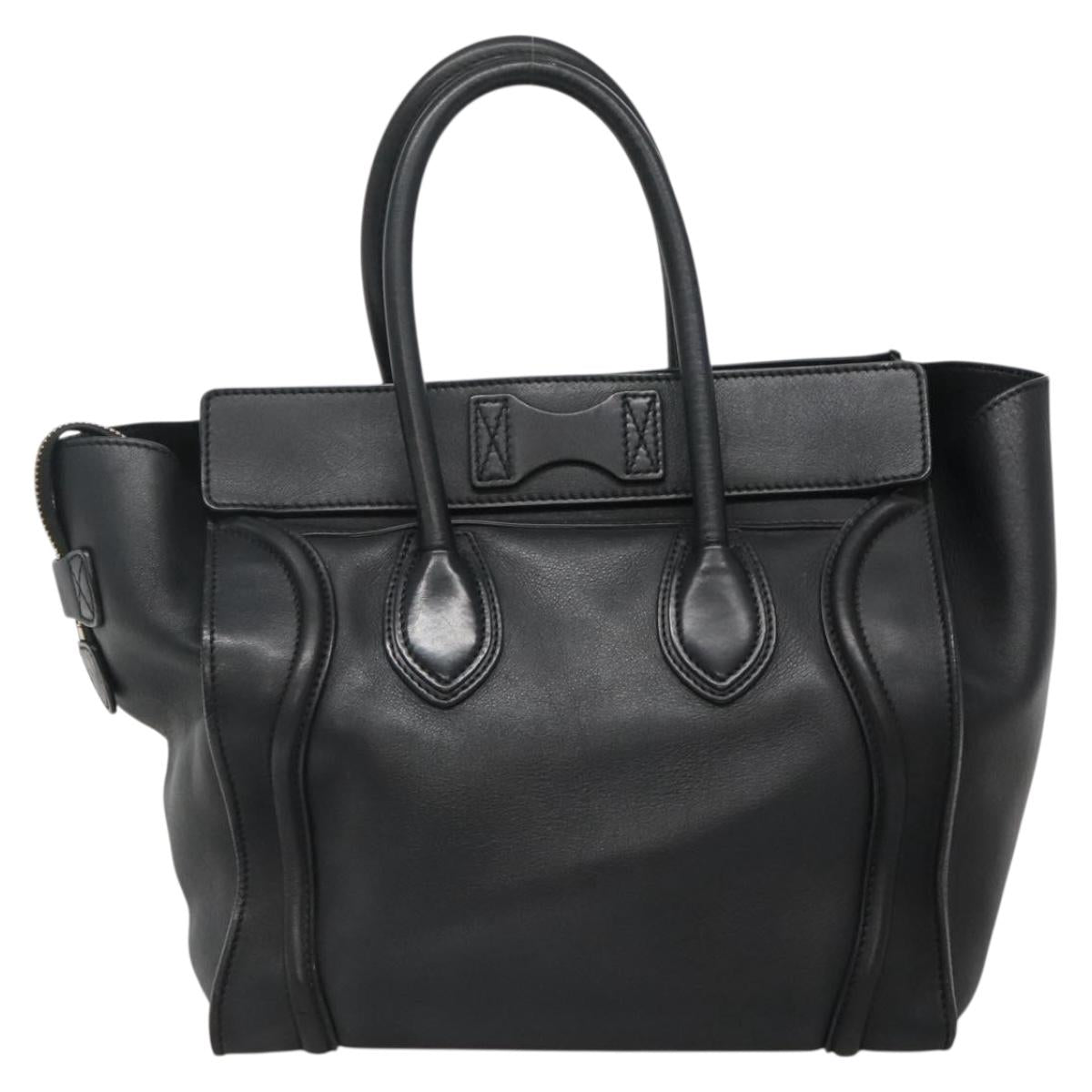Celine Luggage Mini Shopper Leather Black