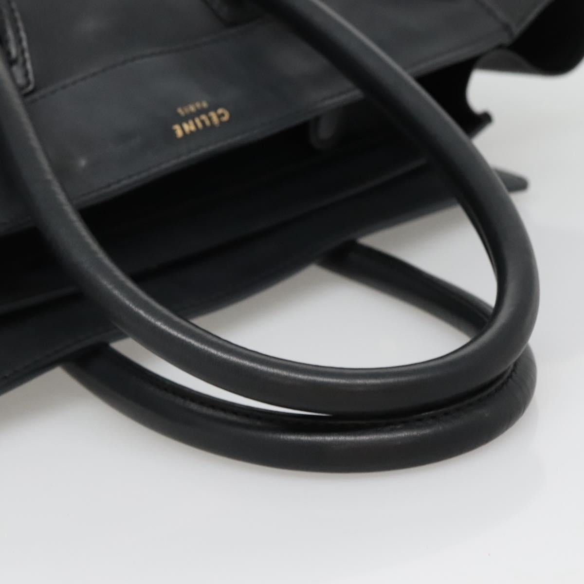 Celine Luggage Mini Shopper Leather Black